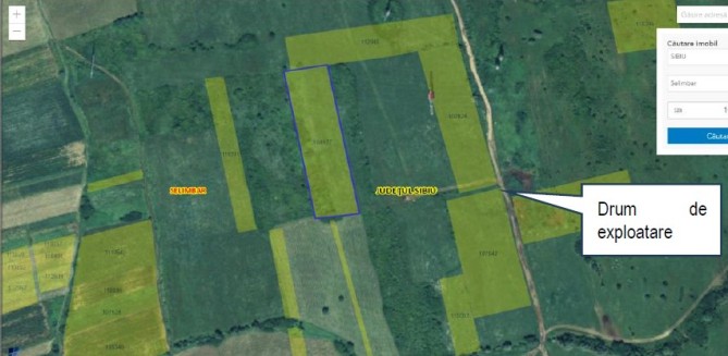 Teren extravilan agricol 6700 mp in Selimbar, jud. Sibiu