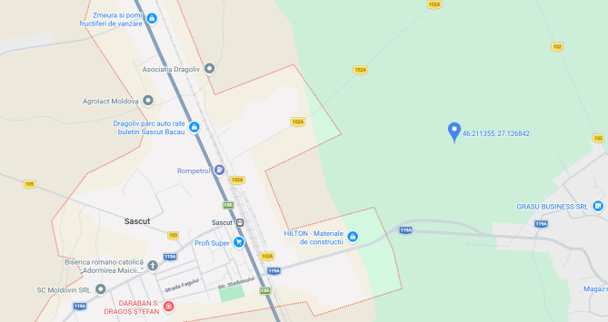 Teren extravilan arabil Com. Sascut, jud. Bacău 6238052
