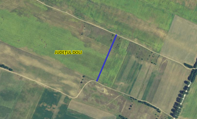 Teren extravilan arabil in suprafata de 1000 mp situat in comuna Piscu Vechi tarla 120, parcela 136