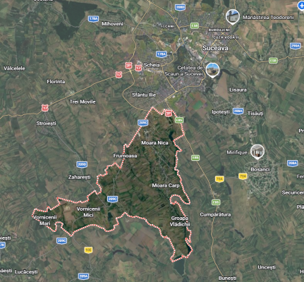 Teren extravilan, Comuna Moara, Județul Suceava