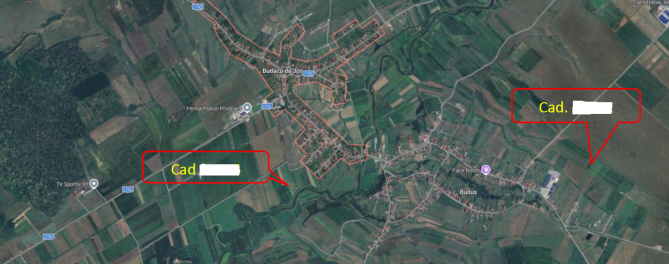 Cota de 1/2 din teren 2100 mp in Budacu de Jos, Jud. Bistrița-Năsăud