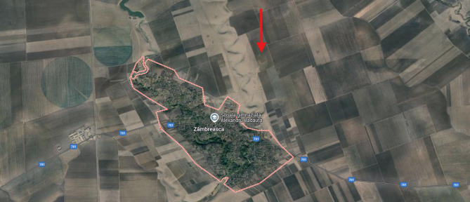 Cota 1/3 din teren extravilan 12.600 mp, comuna Zambreasca, judetul
