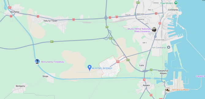 Cota 1/3 teren extravilan arabil, Com. Cumpăna, jud. Constanța 6529571