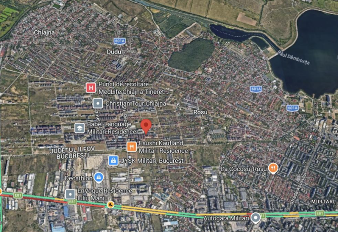Apartament 2 camere si dependinte, strada Weiner Palada,etaj 3, loc. Rosu, judetul Ilfov