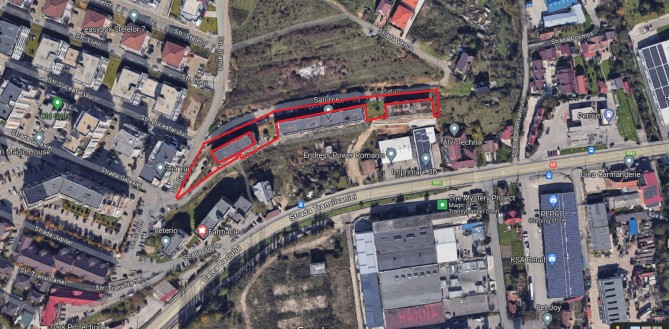 Cota de 67/200 din teren 2477 mp in Baciu, str. Saturn, jud. CJ