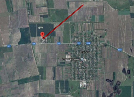 Teren 3.310 mp cu constructii - spatiu depozitare si logistica situat in Com. Romanu, Braila