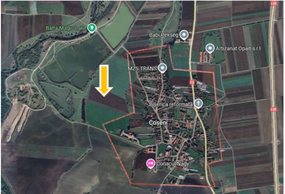 Cota de 6/16 din teren agricol extravilan sat Coseni, jud. Covasna 5903810