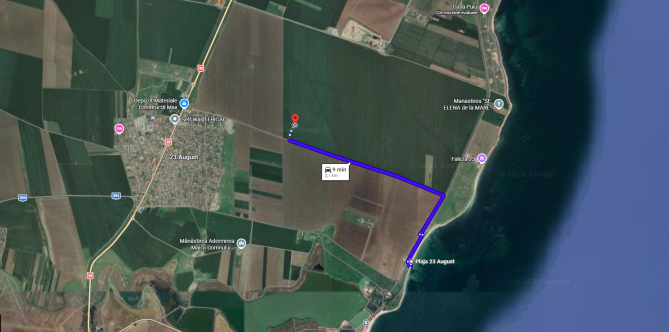 Teren extravilan 600 mp – Comuna 23 August, Județul Constanța
