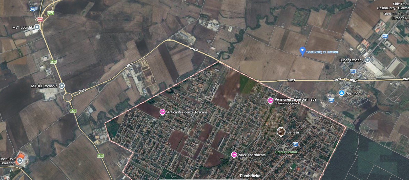 Cotă 1/4 teren extravilan – Dumbrăvița, județul Timiș