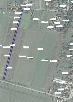 Cotă de 497/3074 din teren arabil parțial intravilan 3074 mp in Calan, jud. Hunedoara
