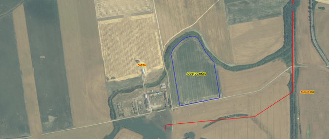 Teren extravilan arabil 74.000 mp – Parța, jud. Timiș