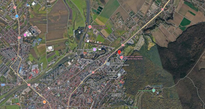 Teren intravilan 1.833 mp + clădire P+2E, Târgu Mureș, jud. Mureș