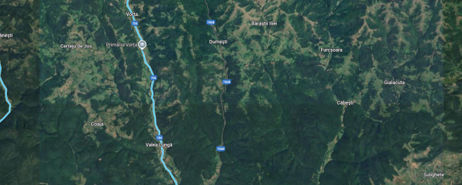 Teren extravilan arabil, situat în extravilanul zonei de Sud a localitatii  Dumesti, comuna Vorta, jud. Hunedoara