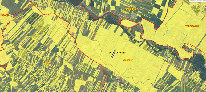 Teren intravilan liber în suprafață totala 25000mp, Tarla 15, Parcela 123, Lot 20, Com. Cateasca, Jud. Arges