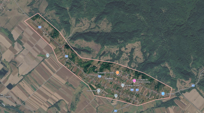 Cotă 1/1 teren extravilan arabil 5.800 mp, Sat Criciova, Jud. Timiș