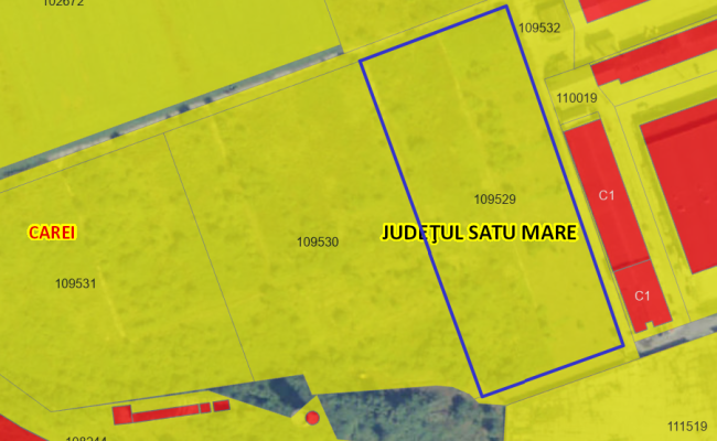 Teren extravilan arabil liber in suprafata totala de 54.747 mp alcatuit din 5 parcele distincte