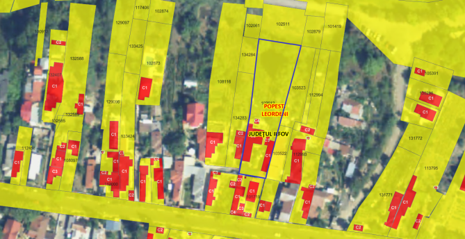 Cota de 1/100 din teren si casa situatie in strada Leordeni, Popesti-Leordeni, Ilfov