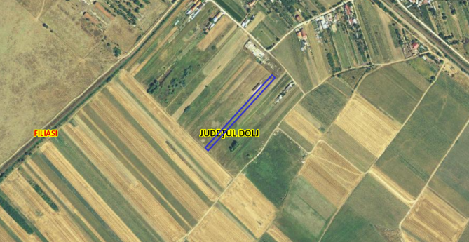 Teren extravilan arabil in suprafata de 2500 mp situat in oras Filiasi tarla 115 parcela 38