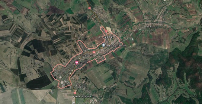 Cota de 1/4 din teren extravilan agricol 1865 mp in Sura Mare, jud SB
