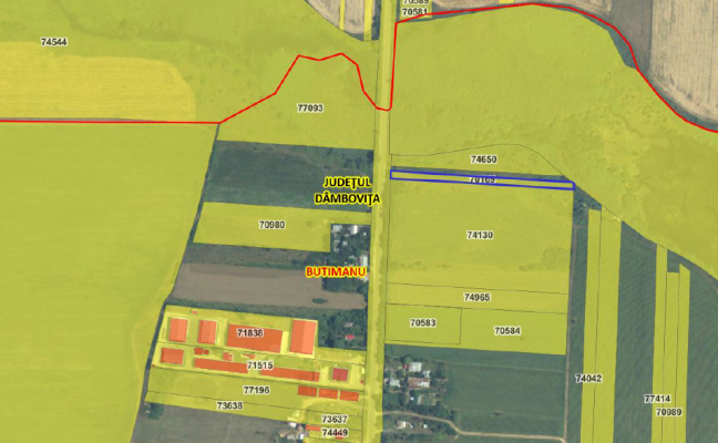 Teren intravilan/ extravilan Butimanu, Dambovita – 37.304 mp