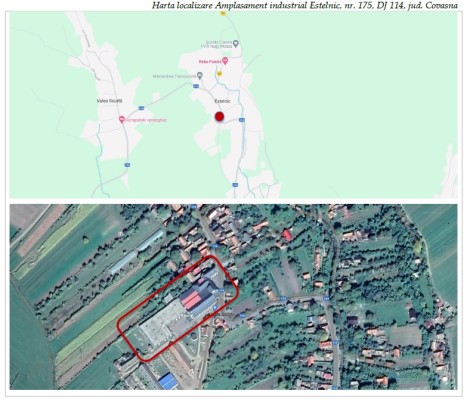 Amplasament industrial situat in Estelnic, Covasna