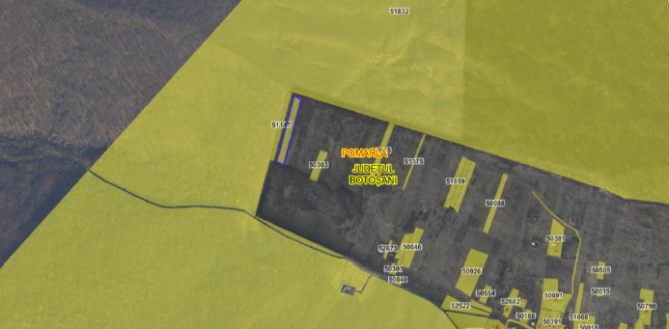 Cota 1/2 teren 7400 mp extravilan, Comuna Pomârla, jud. Botoșani