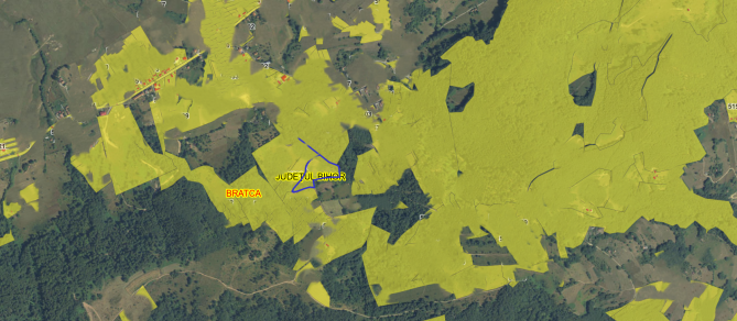 Teren intravilan 4.351 mp (cota ⅜ din 11.603 mp), Bratca – Sat Damiș, Bihor