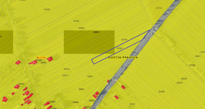Teren intravilan 2500mp,  Bucov, Prahova