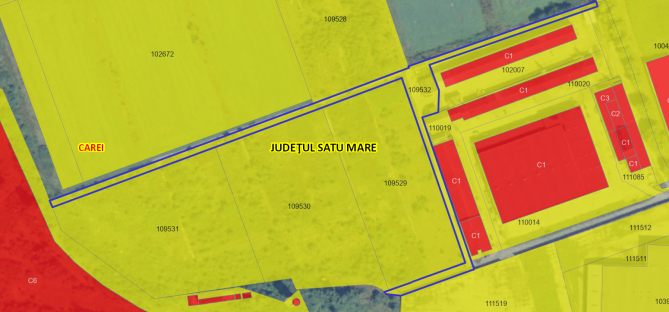 Teren extravilan arabil liber in suprafata totala de 54.747 mp alcatuit din 5 parcele distincte