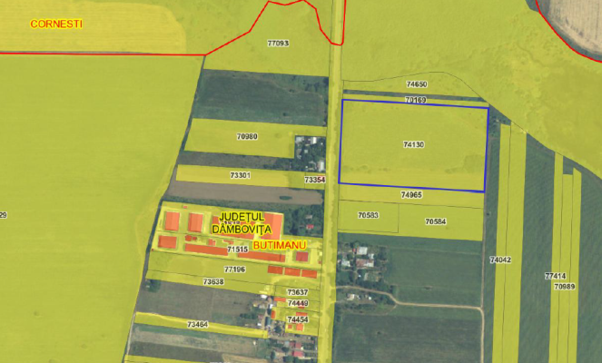 Teren intravilan/ extravilan Butimanu, Dambovita – 37.304 mp